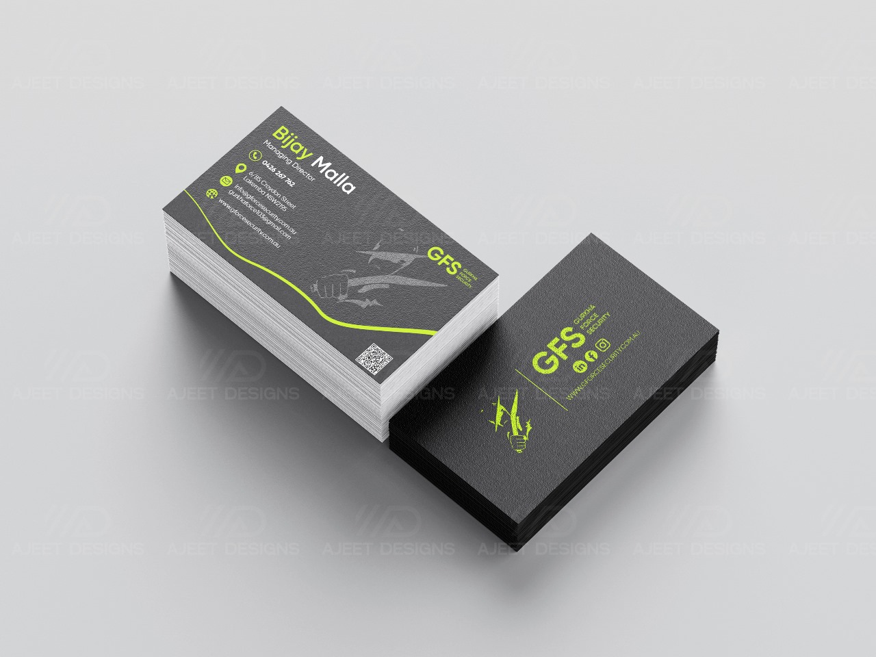 GFS Business Cards branding design