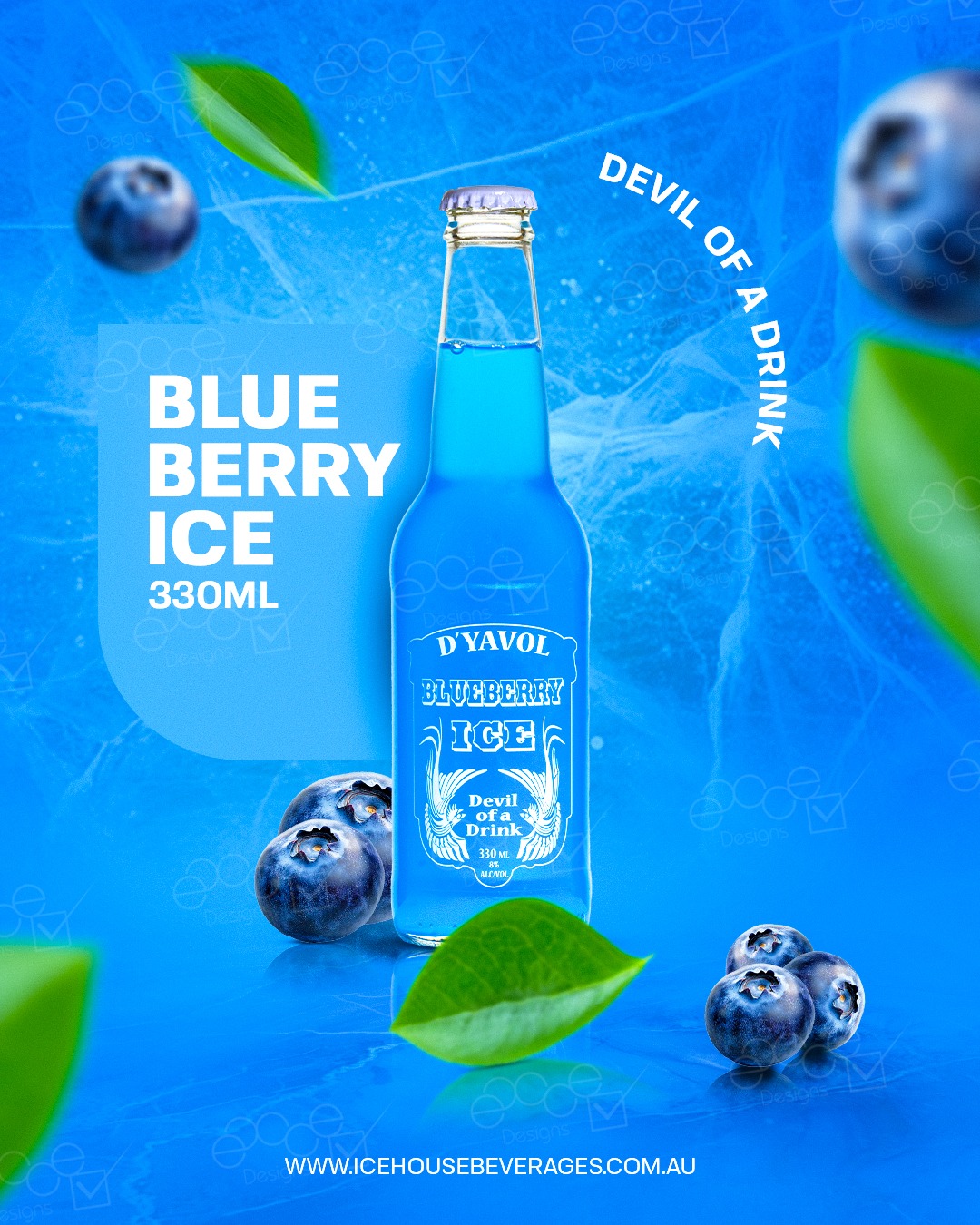 Blueberry Ice Social Creative campaign design